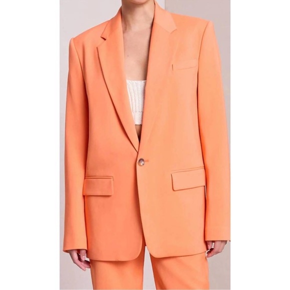 NWT A.L.C. dakota jacket single button blazer clementine orange sz 4 - Picture 1 of 11